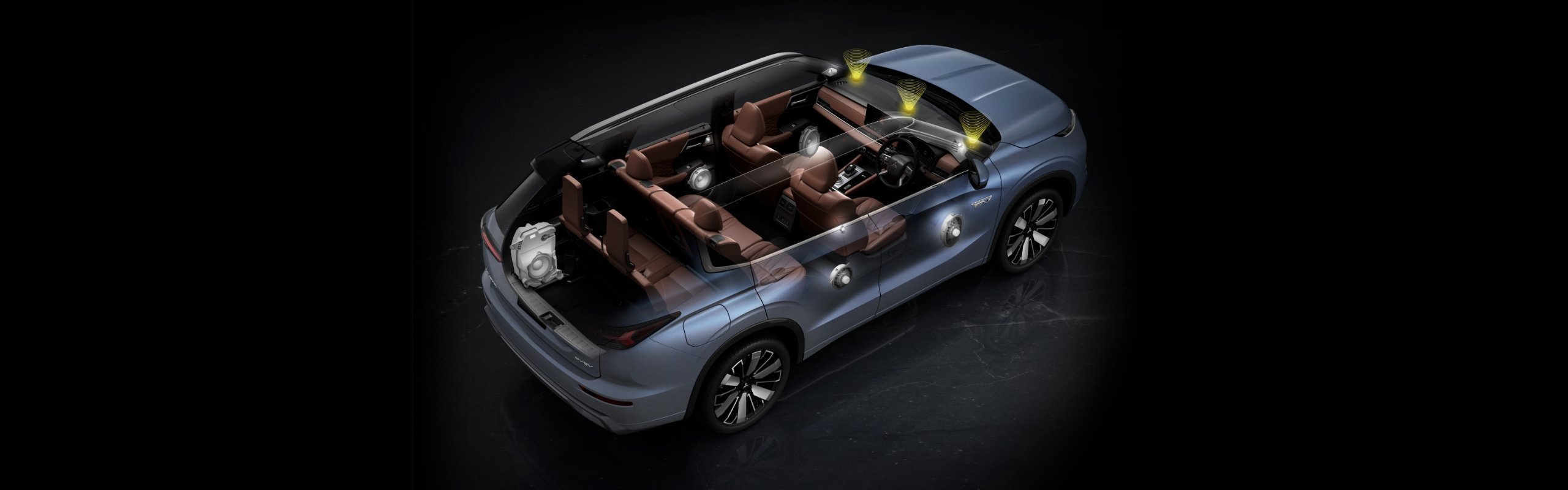 Nové Mitsubishi OUTLANDER PHEV - 3 stredopásmové reproduktory